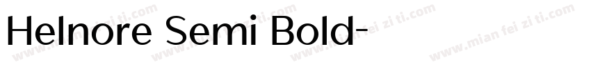 Helnore Semi Bold字体转换